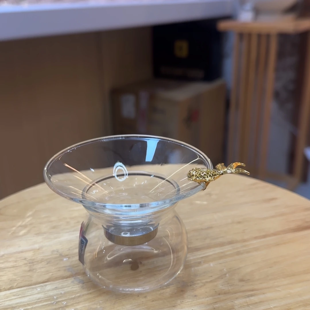 玻璃手工艺品禾器金鱼茶漏不锈钢