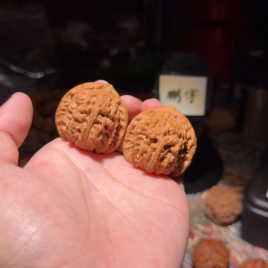 把件核桃517号40延庆三角白狮子文玩核桃