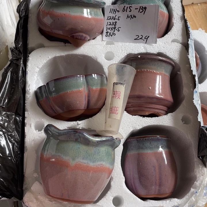 紫砂花盆君*兰多肉花盆微瑕139