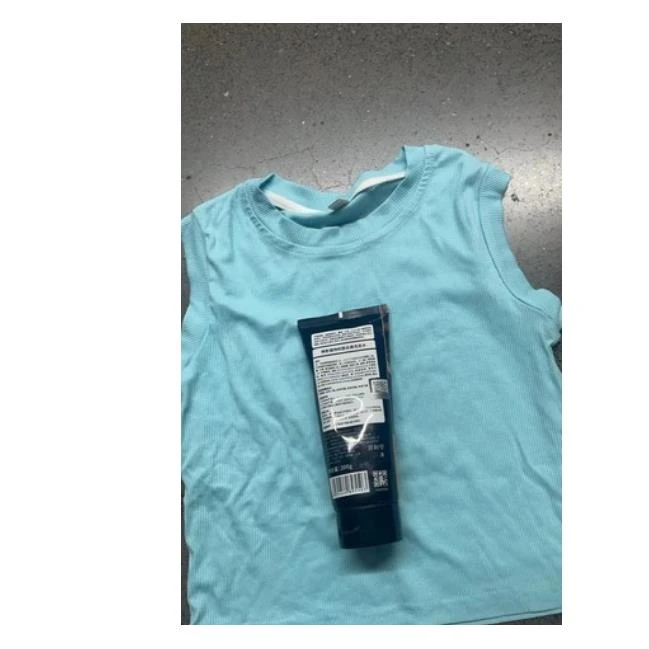 407297《洗发水》绿色轻奢休闲舒适时尚儿童百搭打韩版底短袖