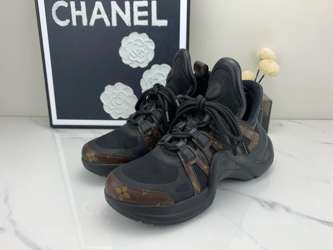 99新 LouisVuitton/路易威登 archlight老花鞋36.5码原盒/jm00263