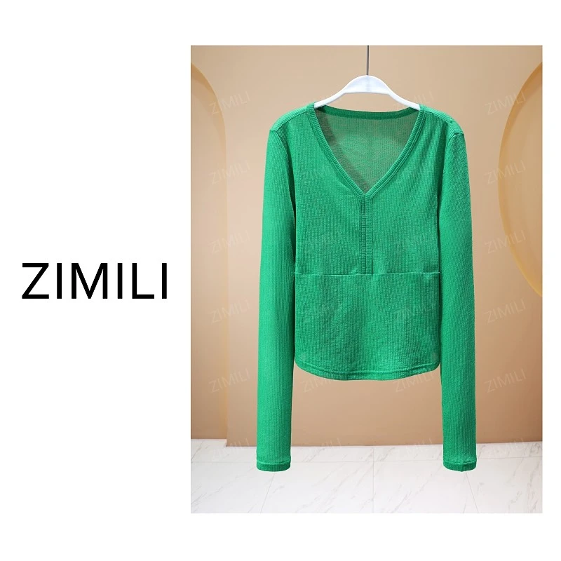 【亮哥女装】2025秋冬新品《琳琅系列》松绿高弹显瘦打底上衣26109-B3