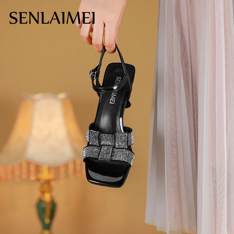 【现货】时装凉鞋羊皮夏季高跟高端凉鞋百搭洋气优雅鞋子8614/8608