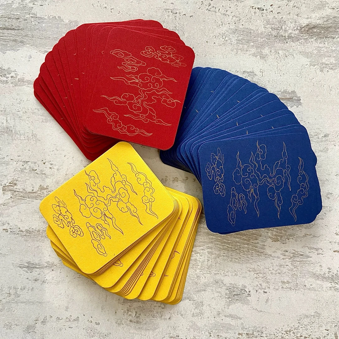 单面祥云太极唐卡片