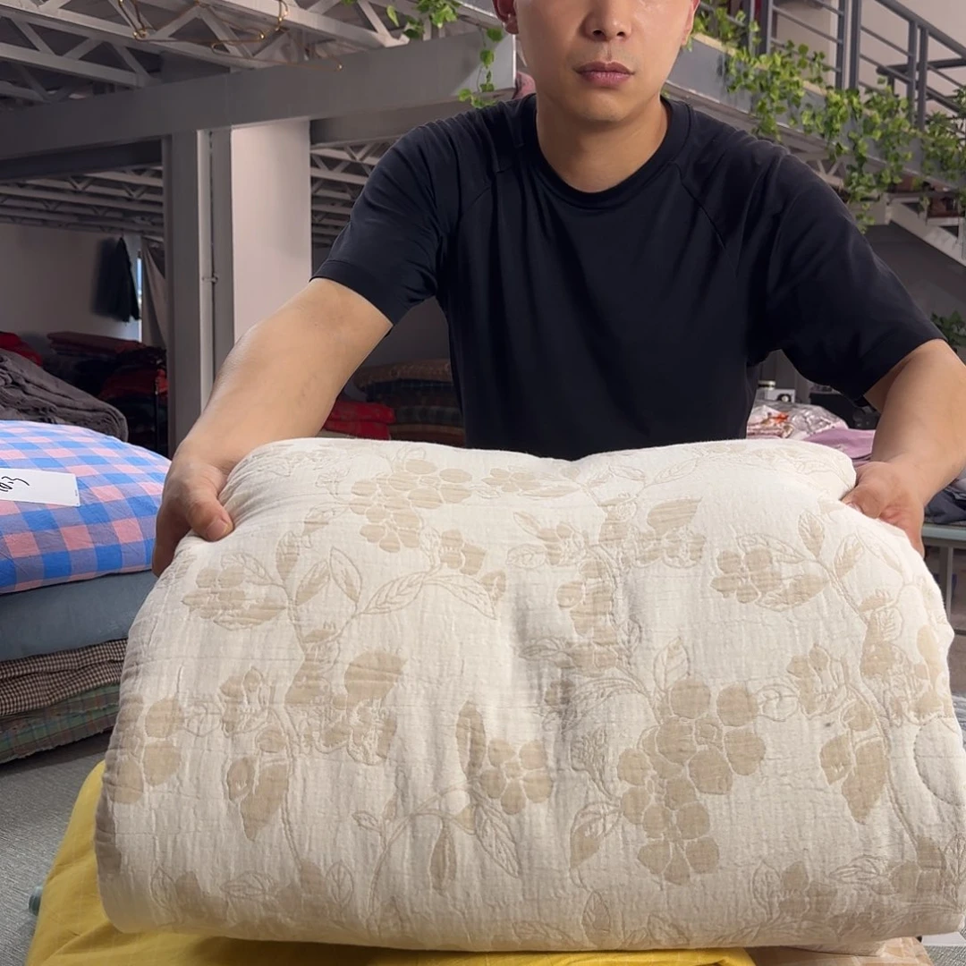 棉双人棉麻夏被一条