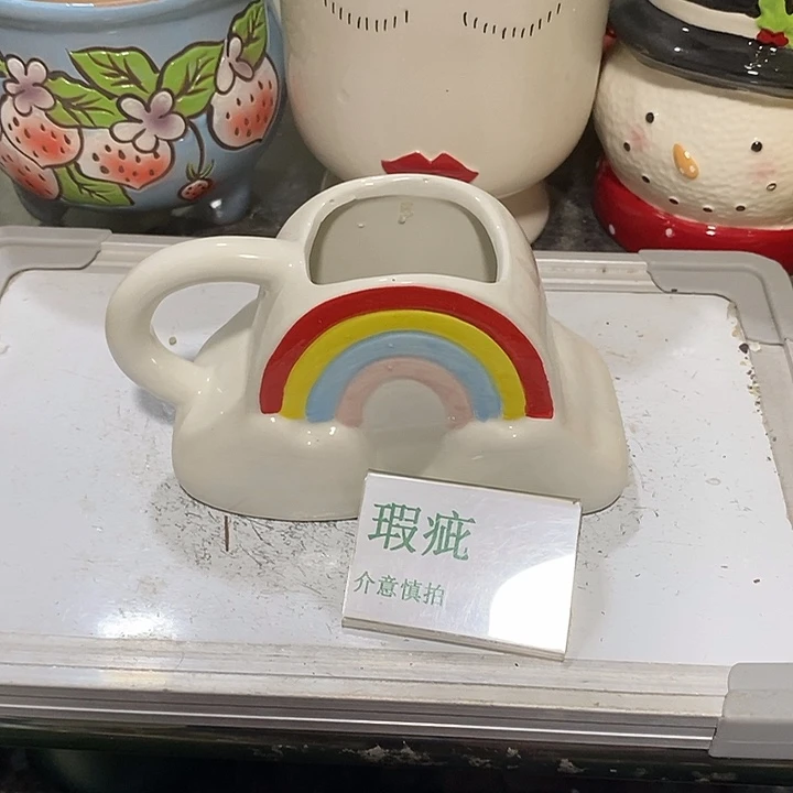 紫砂花盆多肉植物盆瑕疵有孔