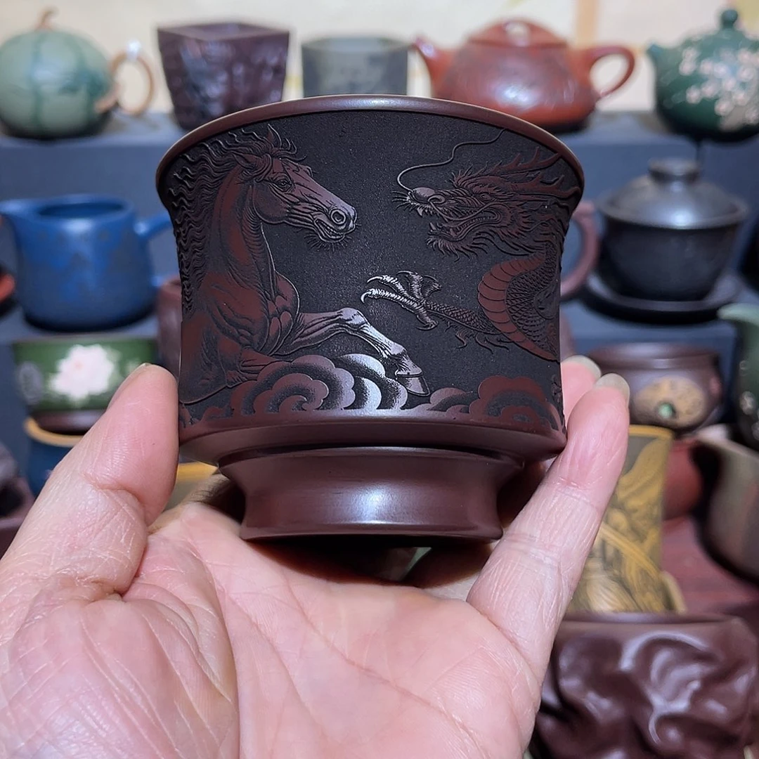 原矿紫砂手工主人杯