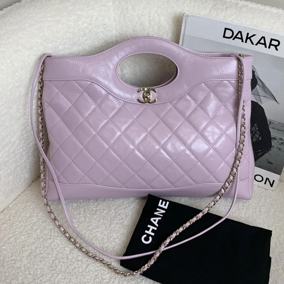 99新 Chanel/香奈儿 壹臻/24S浅紫色横版31bag 中号88527915