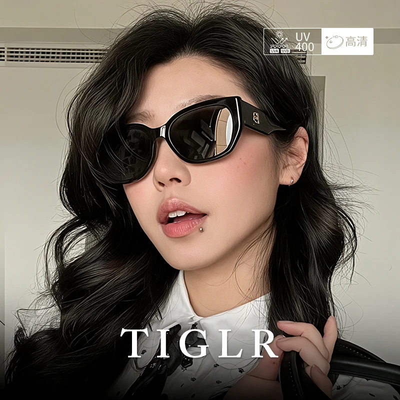 帝格勒复古大框猫眼墨镜女2025新款高级感方圆脸防紫外线太阳眼镜
