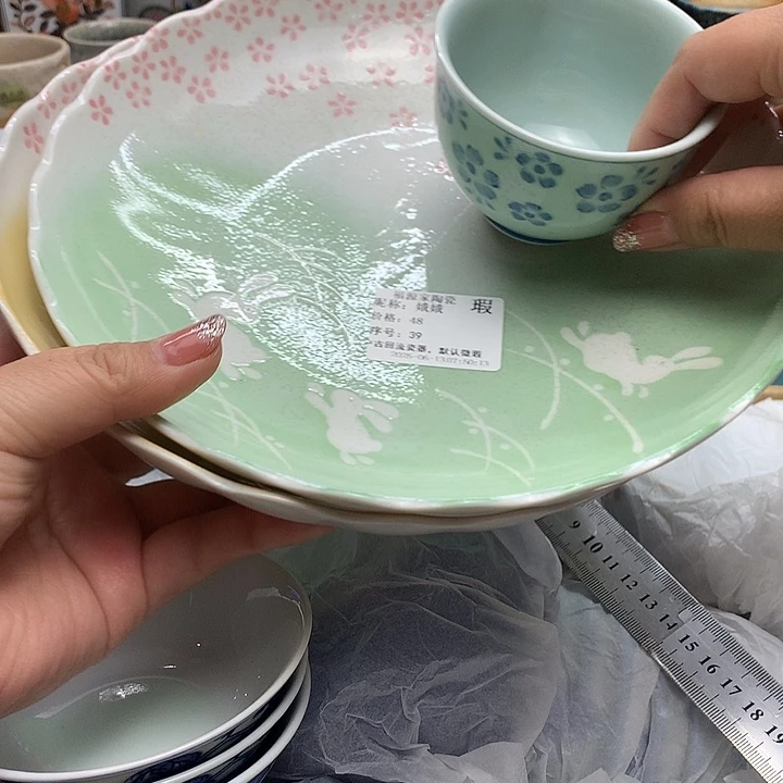 盖碗娥*海外回流瓷器