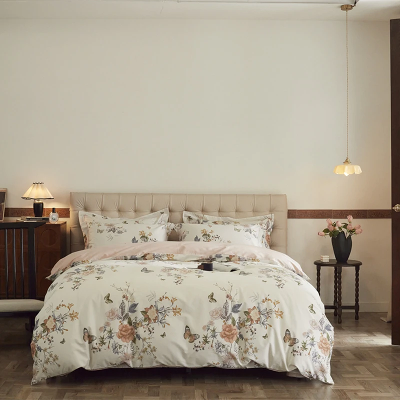 《迷雾》系铂金全棉数码印花长绒棉四件套三件套学生家用居家宜家