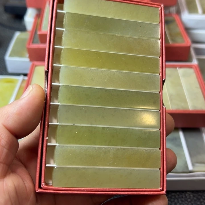 金***田印石辽宁石1.0*6.0素章一组