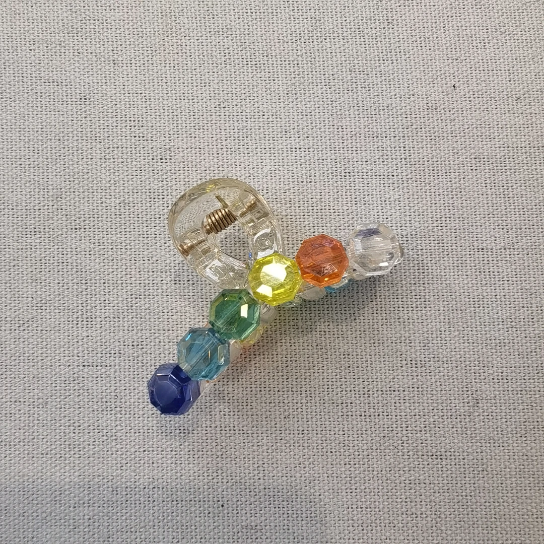 F653彩虹色刘海小抓夹