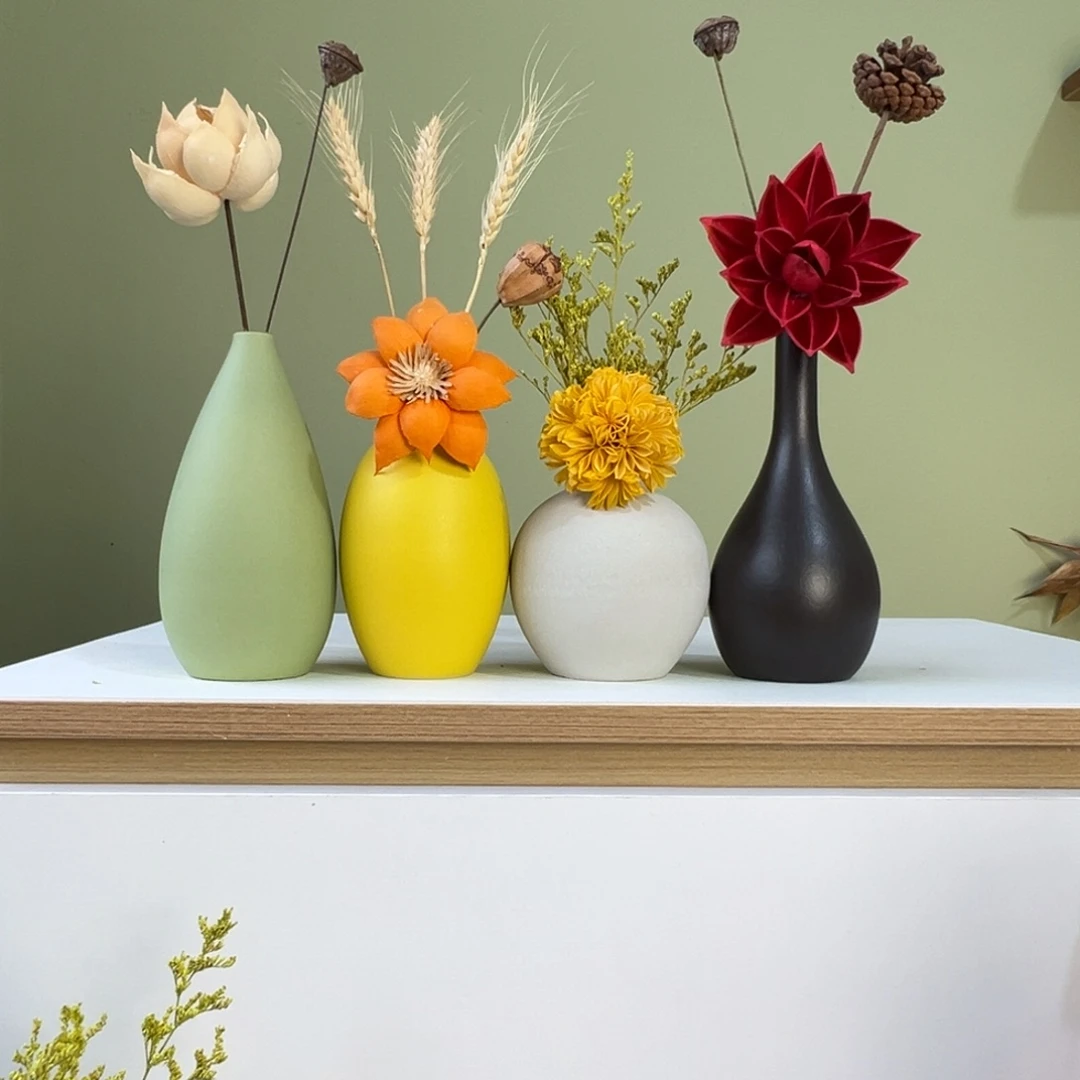 陶瓷花瓶陶瓷花瓶带花高度20-30厘米左右