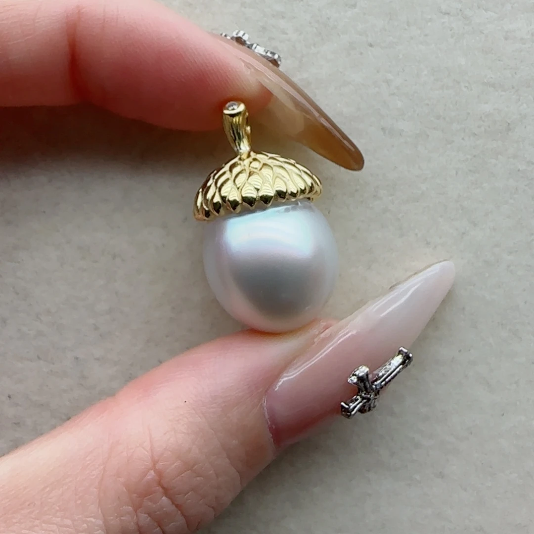 吊坠26银S925镶嵌海水珍珠