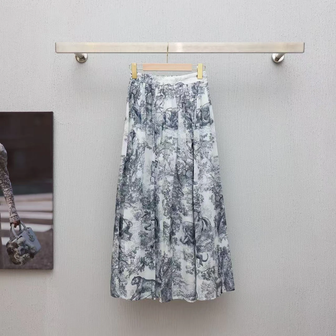 【晨老板】~ ceilina【如诗如画】时尚茹伊印花半身裙69256006