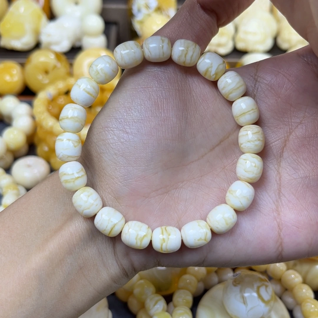 琥珀未镶嵌手串9.2x10.2