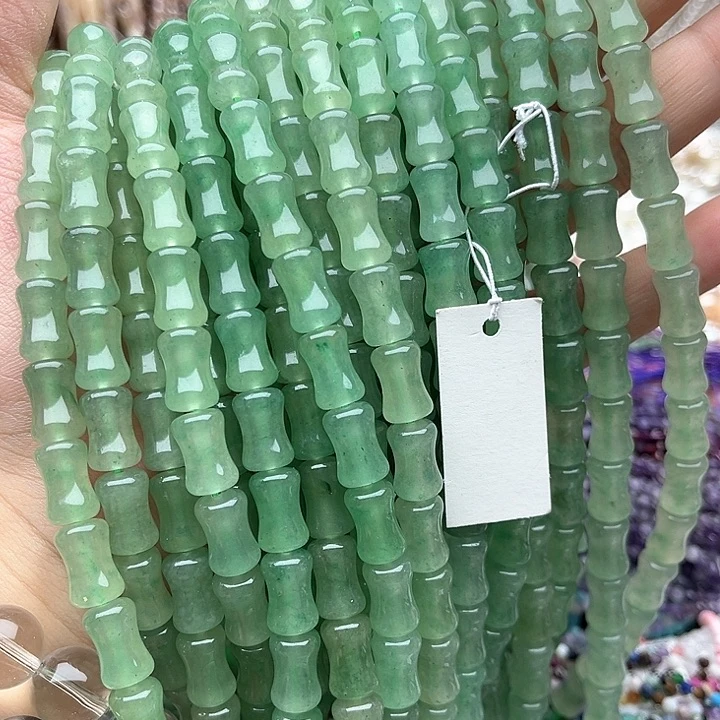 未镶嵌玛瑙/玉髓珠宝半成品一条8/12mm左右东陵玉竹节