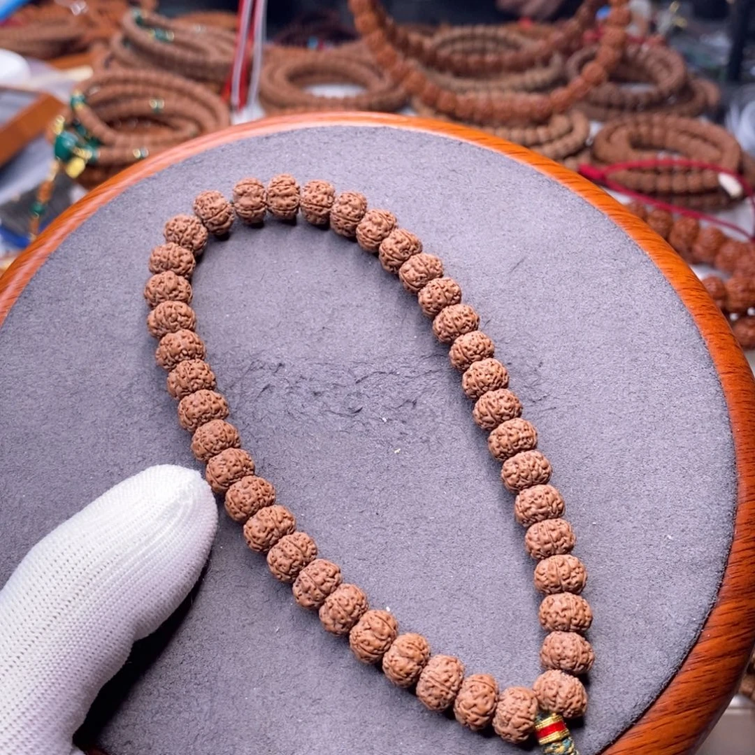 手串金刚菩提货头～五瓣飞碟平细小手持，尺寸10