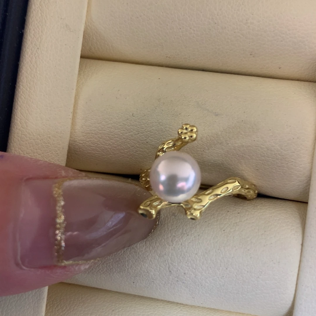 银S925镶嵌海水珍珠戒指