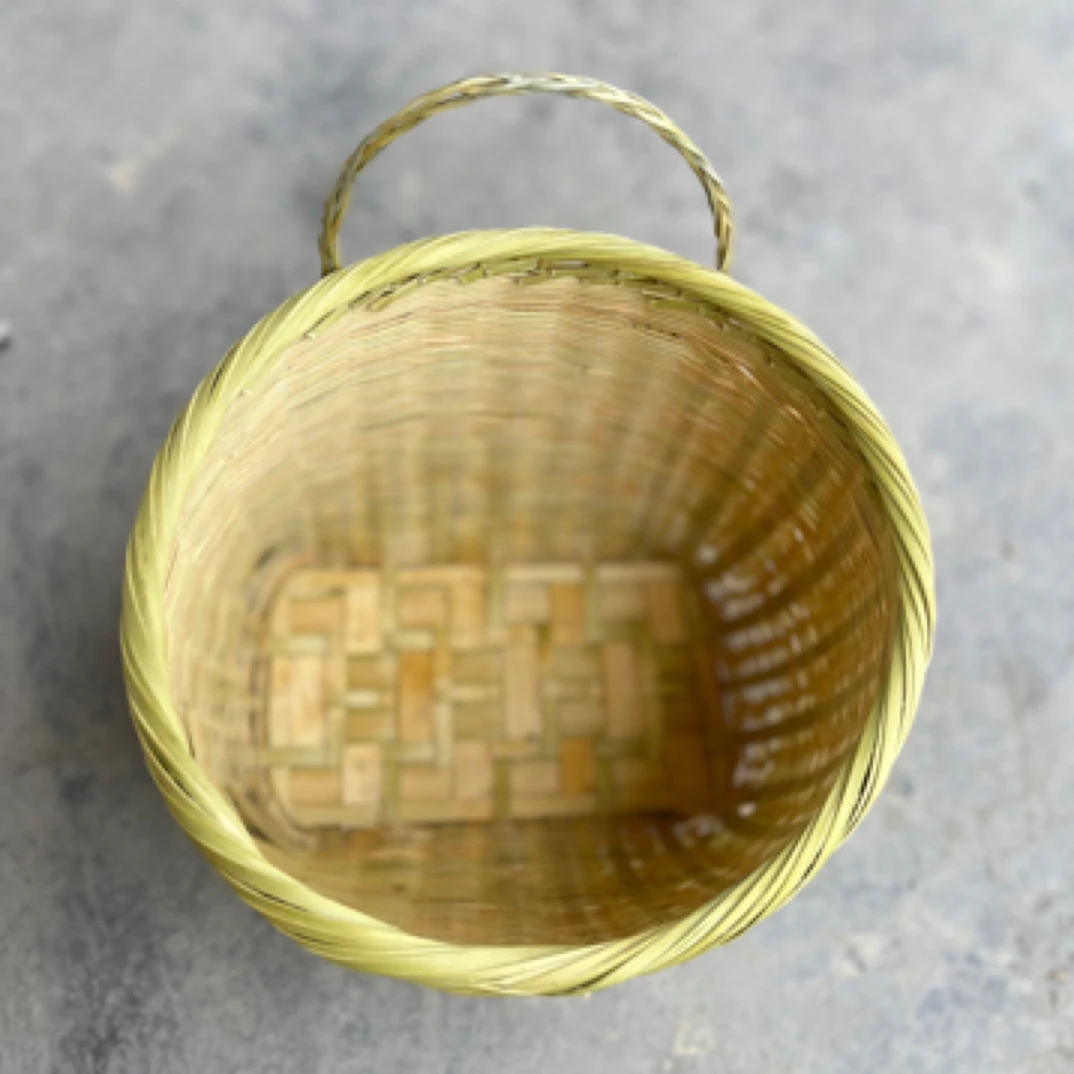 壁挂式纯手工竹编篓子