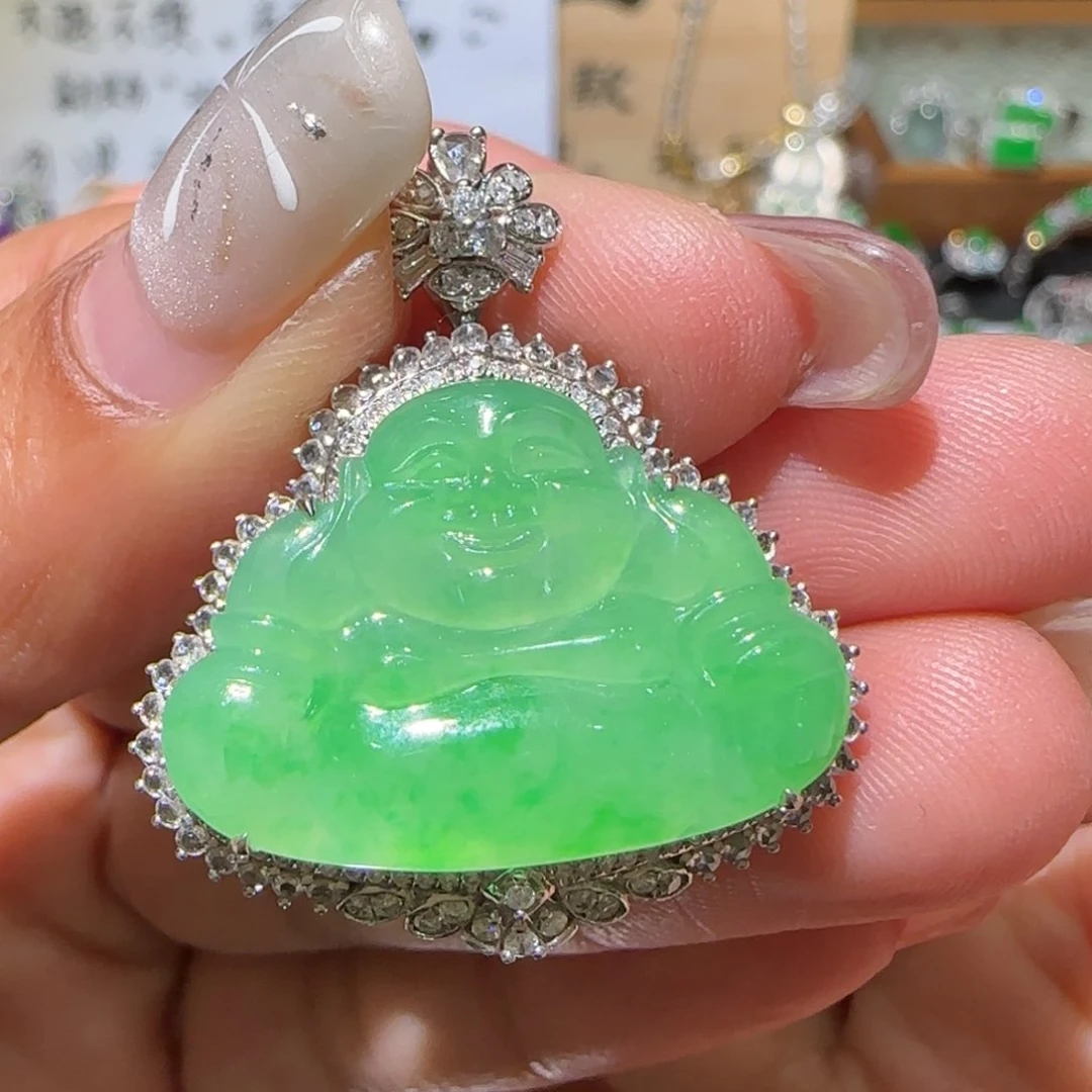 【闪购商品】翡翠颈饰18K金镶嵌缅甸