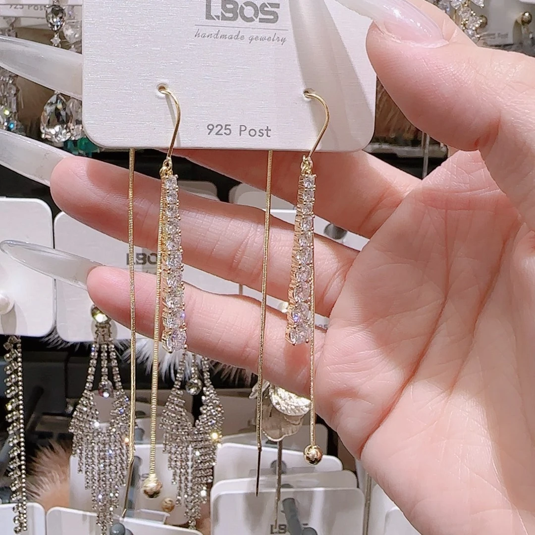 锆石铜合金925银耳环