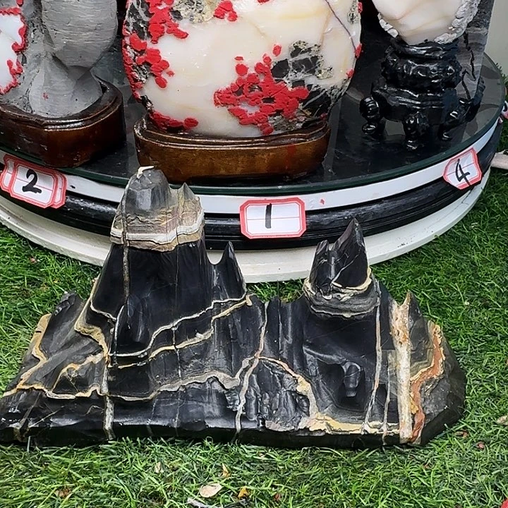 石材ℒ****富灵璧石白灵玉八音磬