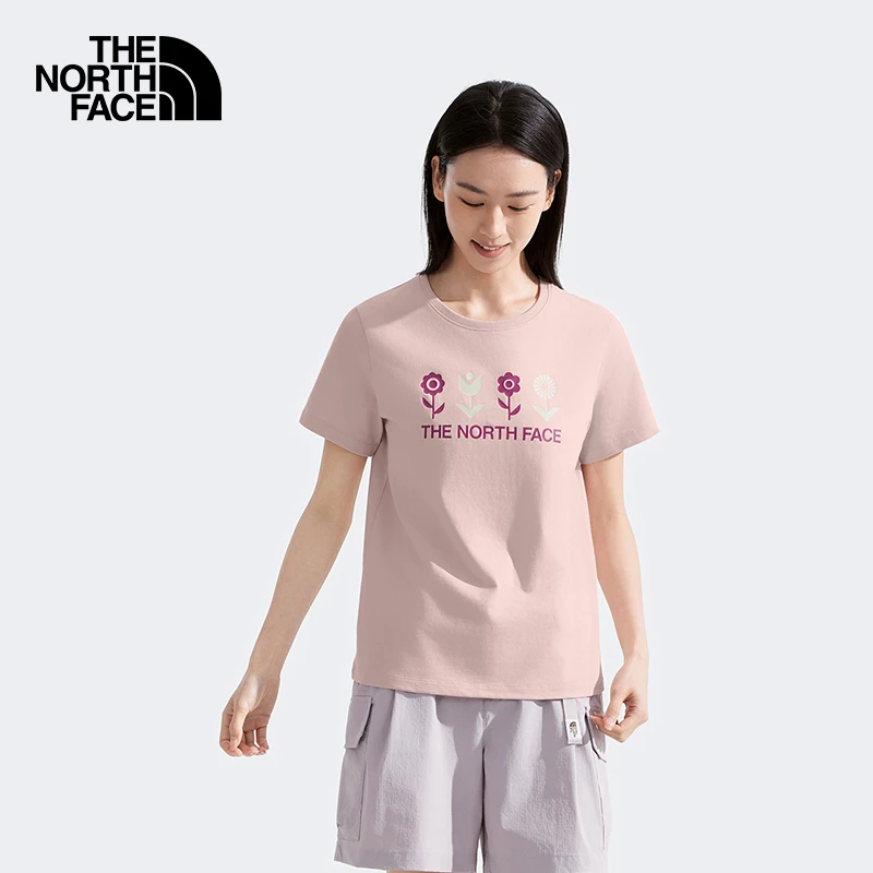 北面女纯棉印花短袖T恤户外休闲透气夏季新款TheNorthFace|8DCC