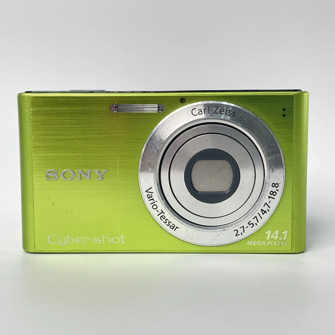 95新 Sony/索尼 w320绿色1410万像素4倍变焦复古ccd数码相机