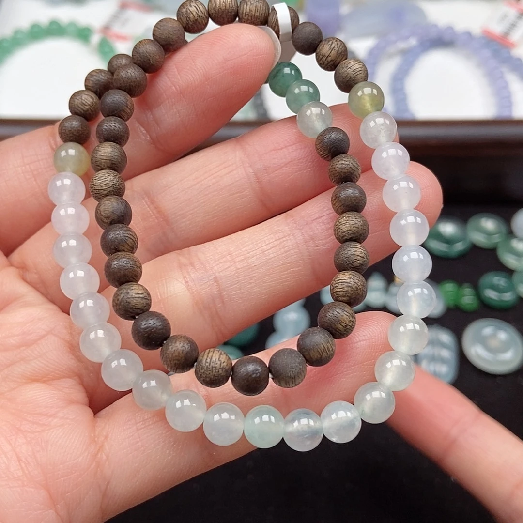 翡翠未镶嵌手串卡6