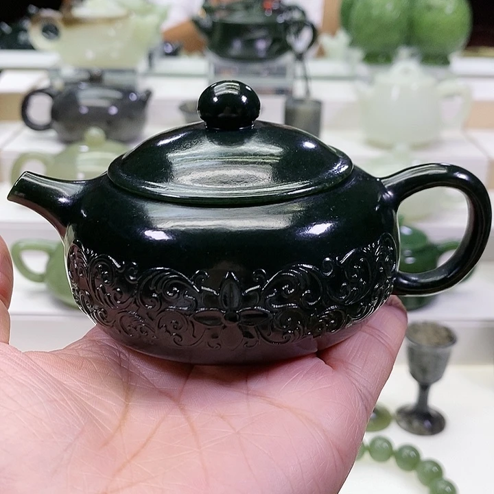 未镶嵌和田玉挂件茶壶180m l