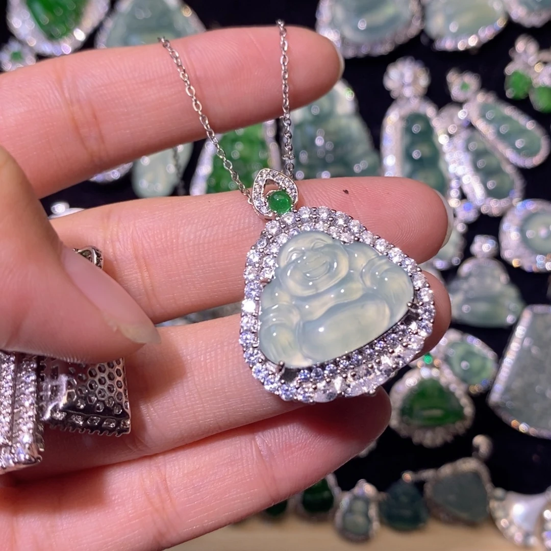 翡翠未镶嵌颈饰天然