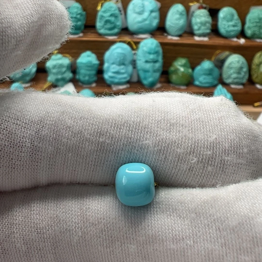 绿松石未镶嵌老型珠7.4mm