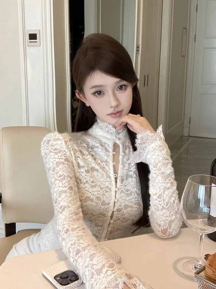 6302性感女神立领小衬衫