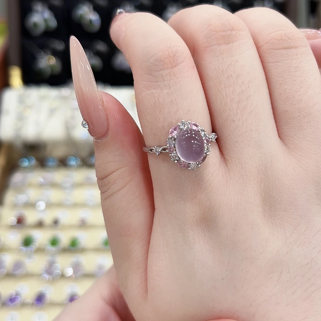 萤石颈饰银S925镶嵌