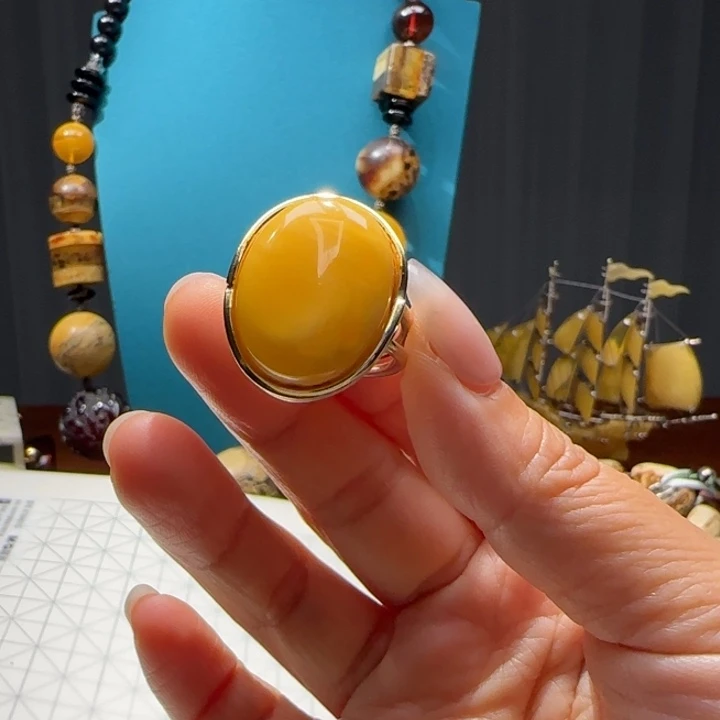 琥珀未镶嵌手链波兰设计款琥珀蜜蜡