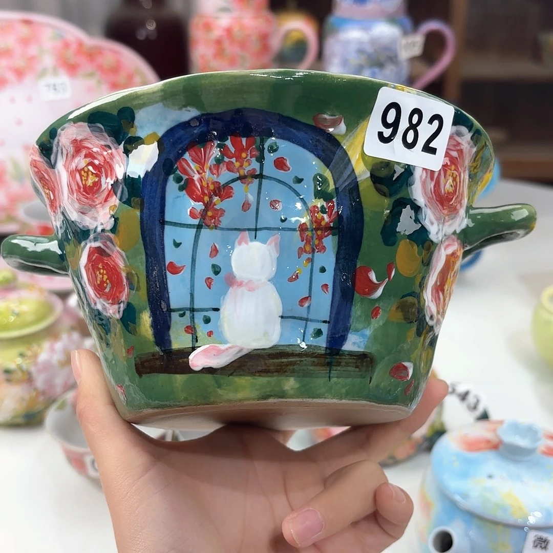 景德镇手绘高温釉下彩陶瓷茶具
