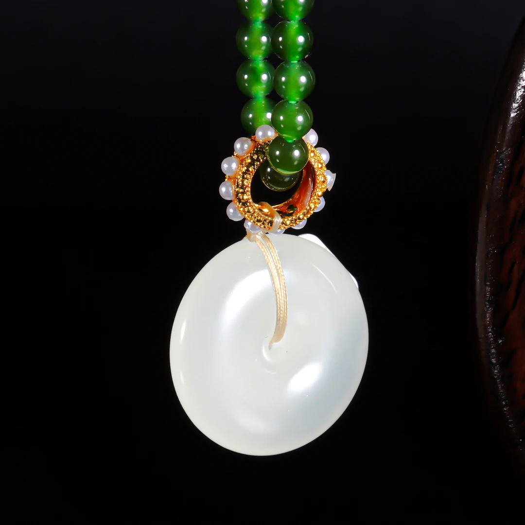 LOT.018和田碧玉平安挂链/X1177