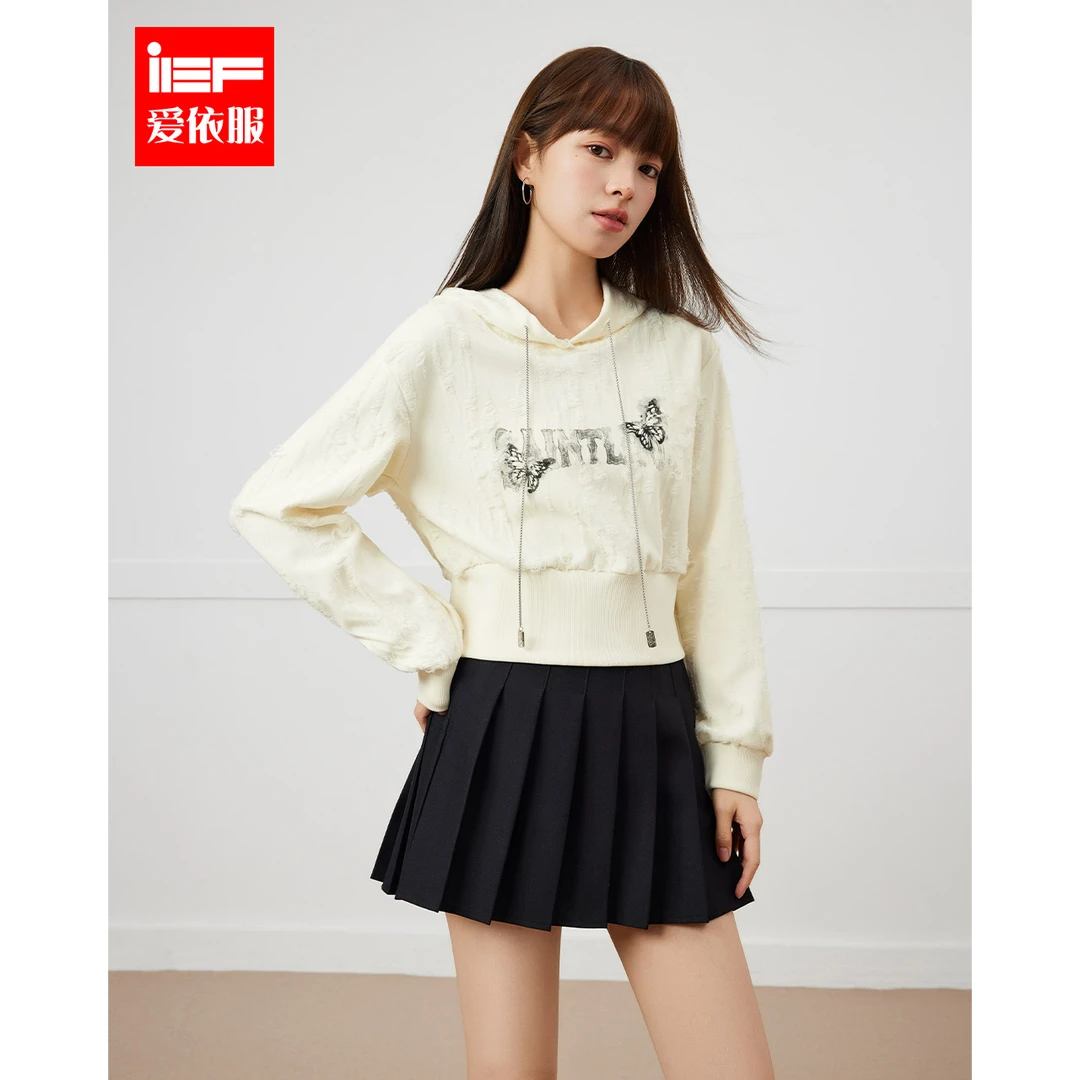 【商场同款新品】IEF/爱依服2025春季新款学院风针织卫衣欧若风