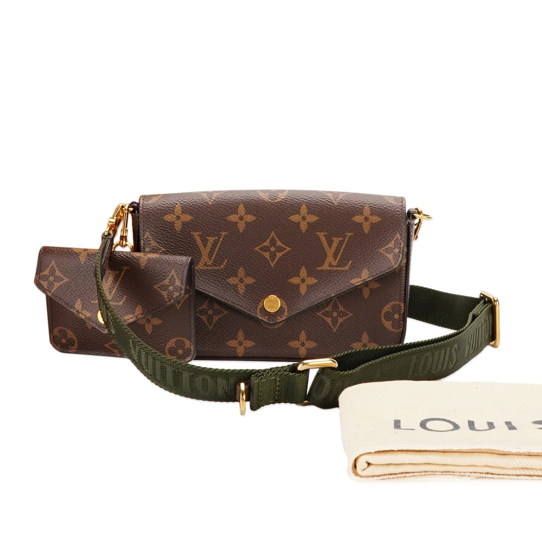 99新 LouisVuitton/路易威登 【一号店】三合一新款绿肩带
