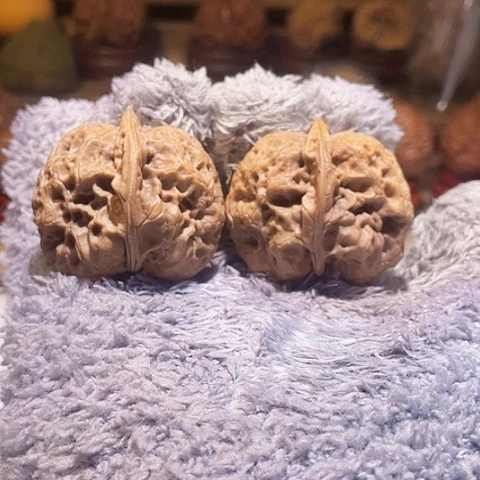 把件文玩核桃雪山蟾王带彩42