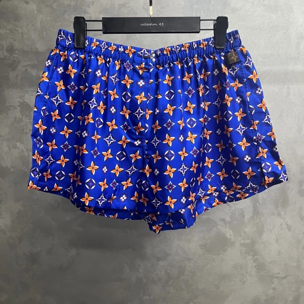 未使用 LouisVuitton/路易威登 蓝色纯色印花图案短裤/40码