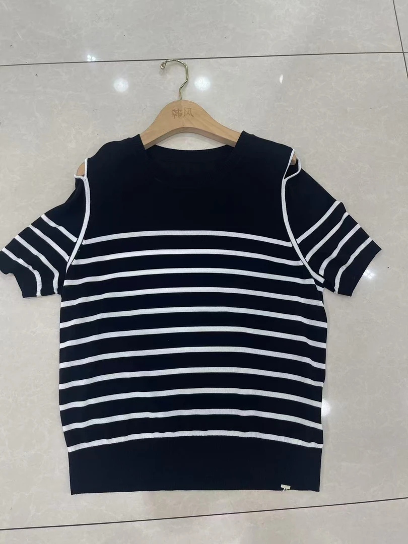【韩风服饰】莱赛尔条纹针织衫