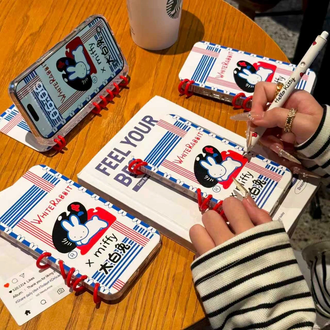 ZMGX彩绘大白米菲兔奶糖适用iPhone16/17promax手机壳苹果14软套