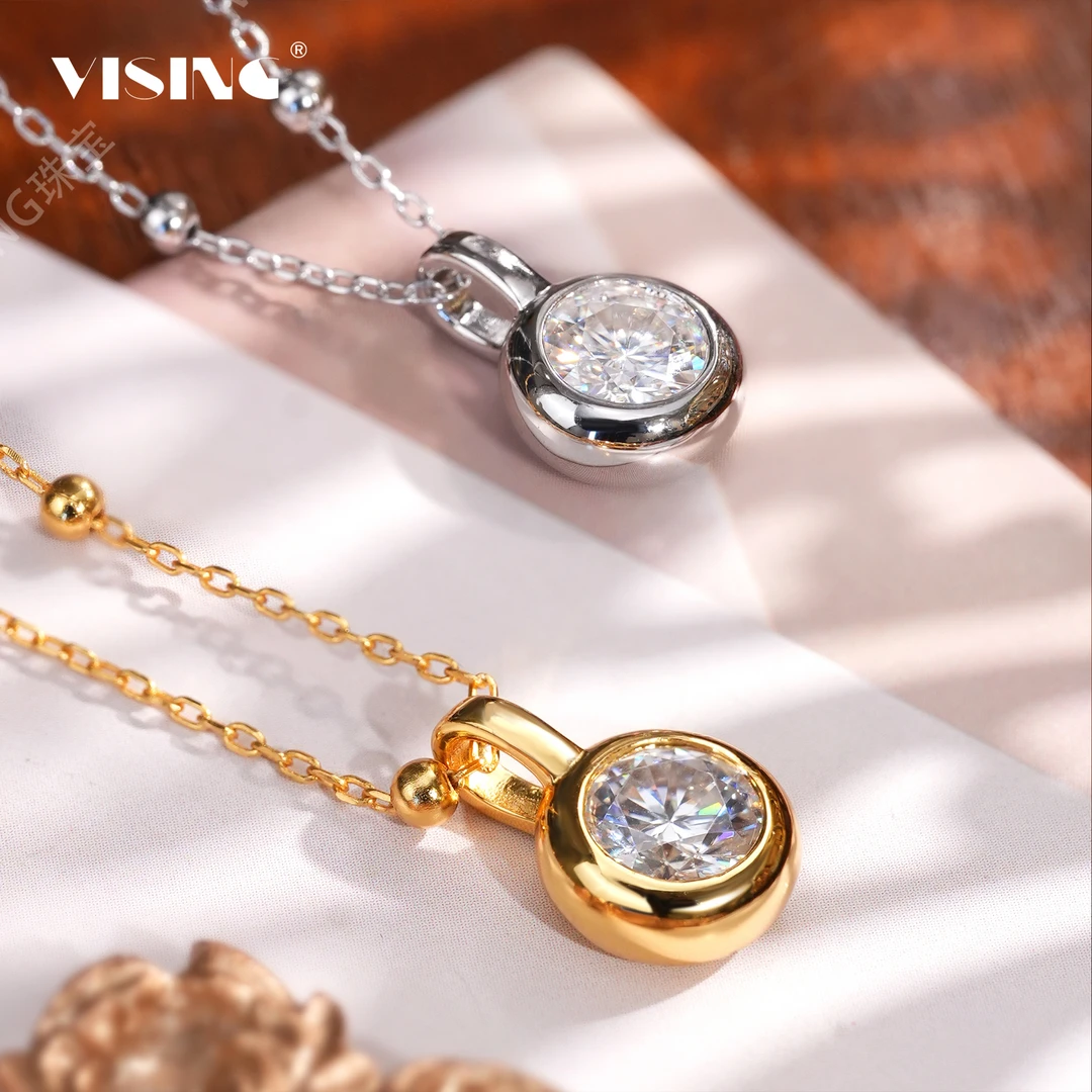 坠链均925银莫桑石 VS珠宝 【粉丝福利】1克拉莫桑泡泡项链吊坠