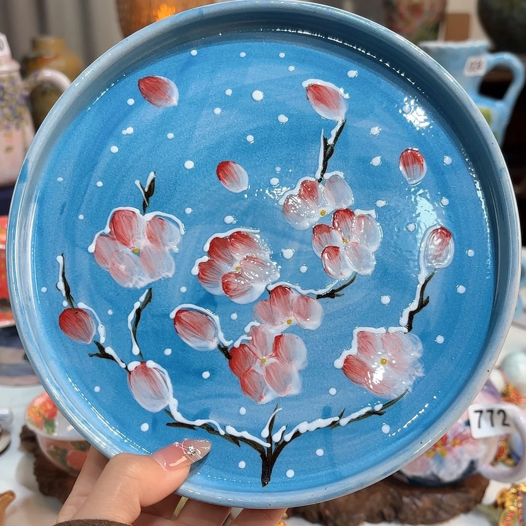 景德镇手绘高温釉下彩陶瓷茶具