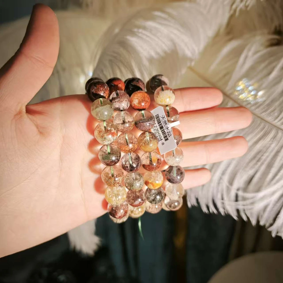 【遇见轻奢珠宝】-S045-天然水晶幽灵单圈手链多样性发1卡12