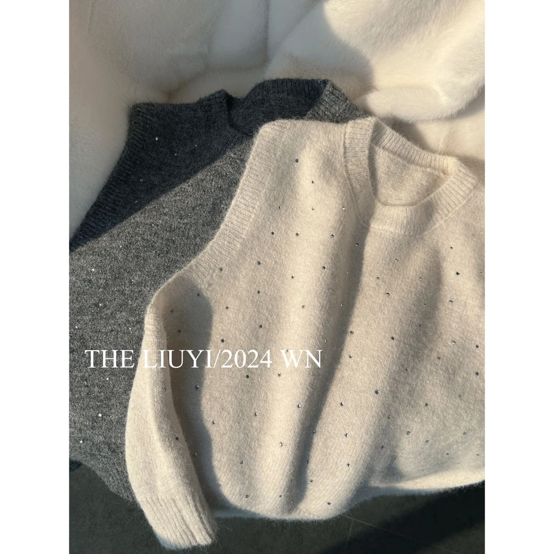 【LIUYI】针织重工烫钻马甲412215