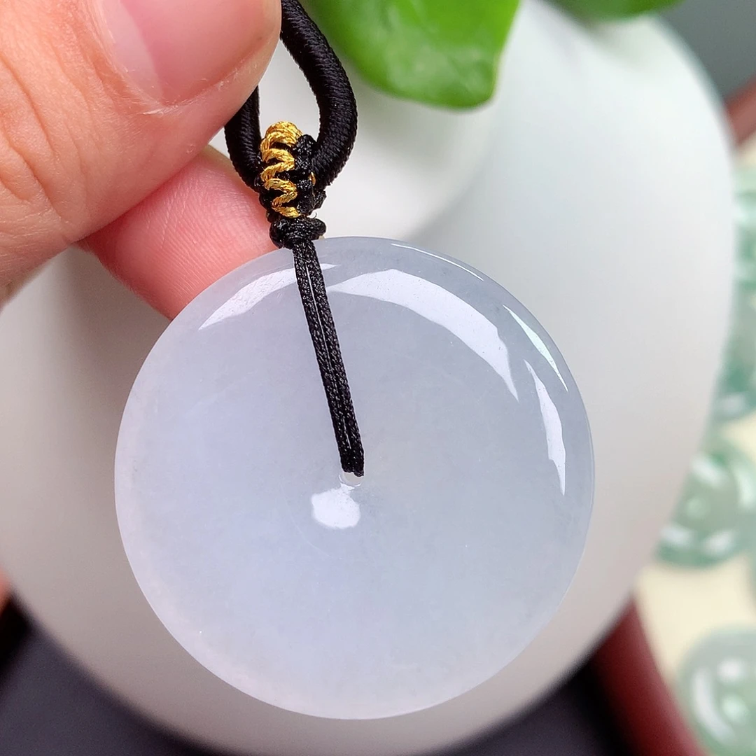 翡翠未镶嵌颈饰平安扣 35.5x5.6mm